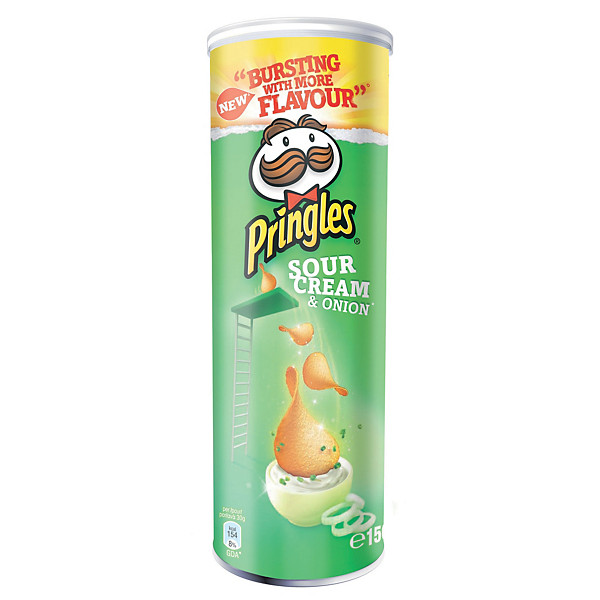 Biscuits salés Pringles crème et oignons, boîte de 175 g