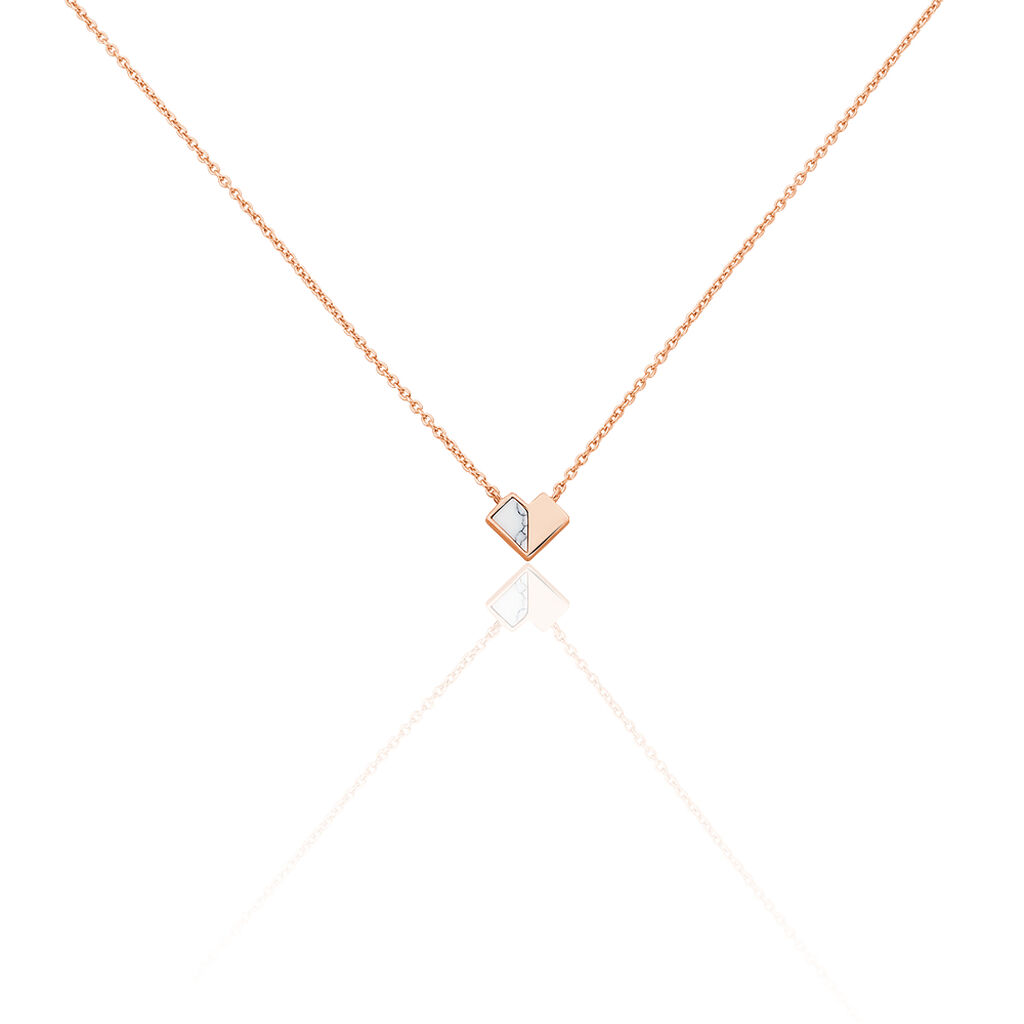 Collier Rossana Argent Rose Turquoise Blanche