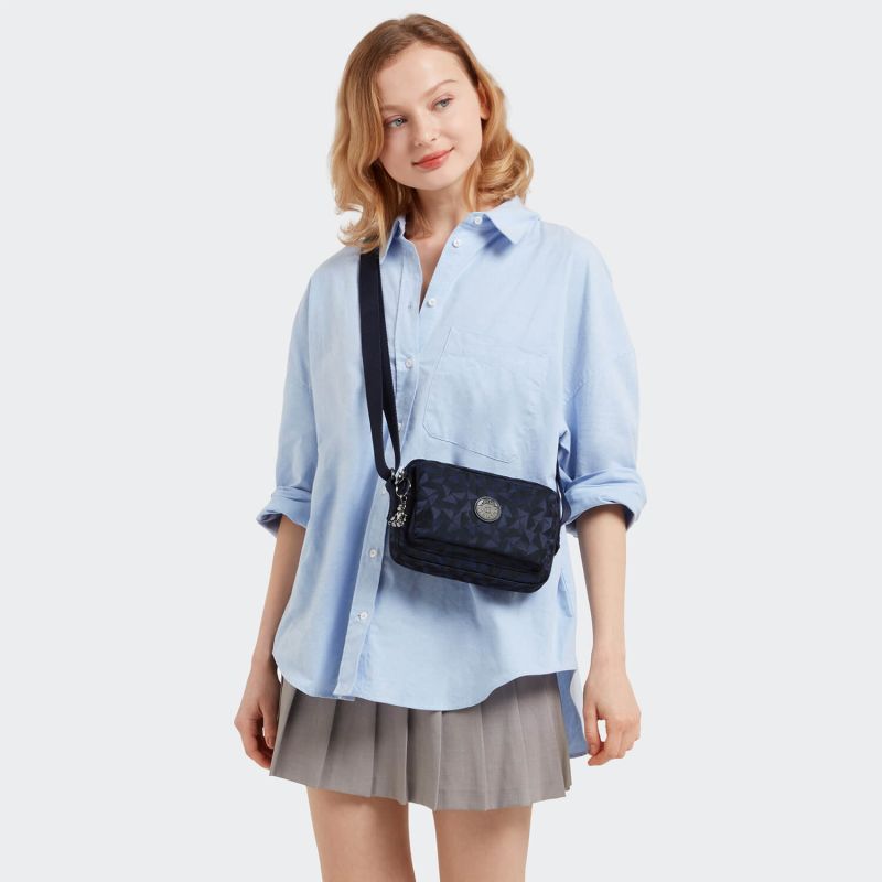 Sac bandoulière Abanu 20cm Endless Navy Jacquard