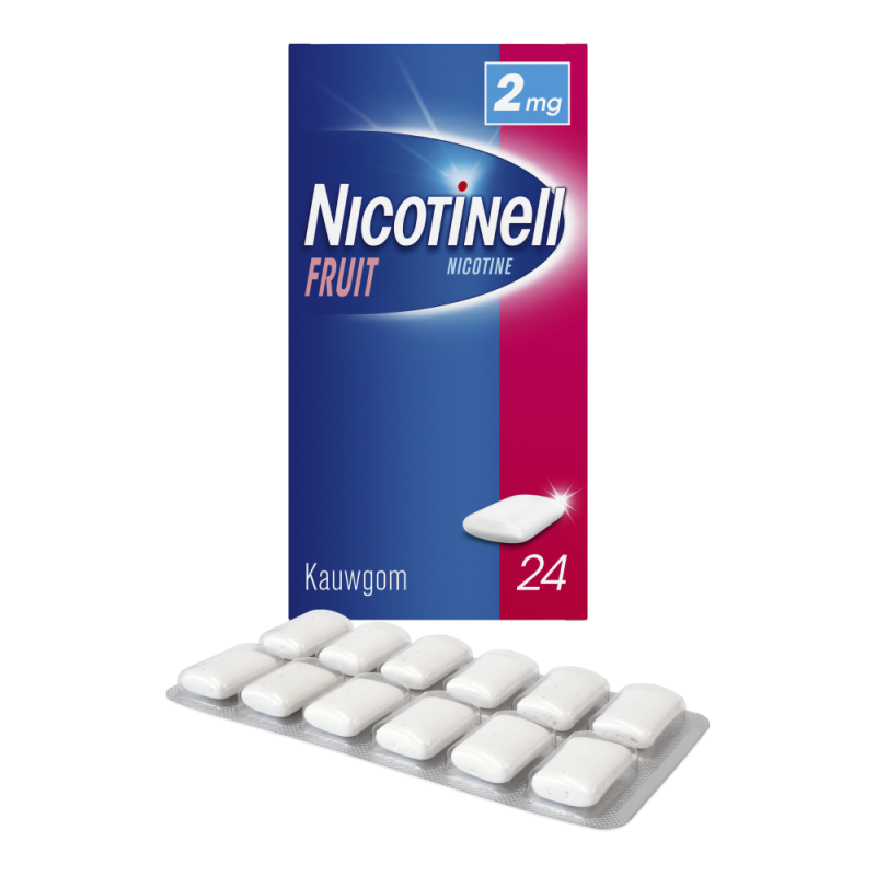 Nicotinell Kauwgom Fruit 2 mg 24 Stuks