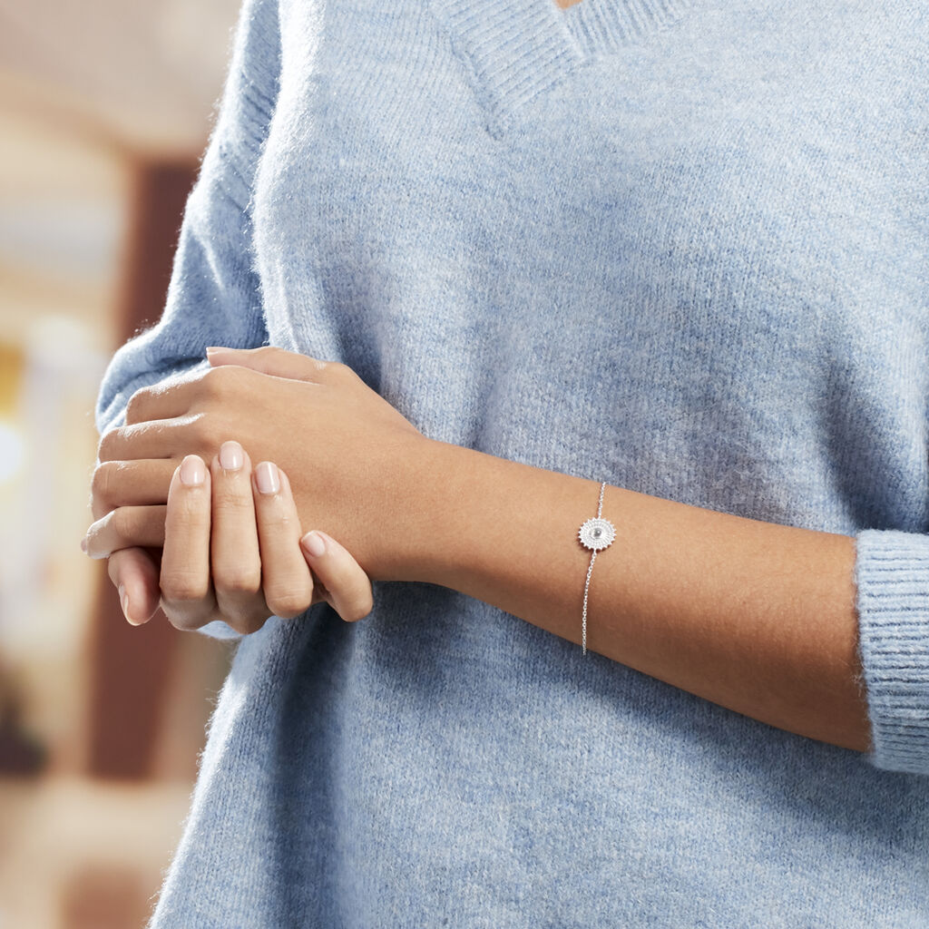 Bracelet Nyoko Argent Blanc Labradorite