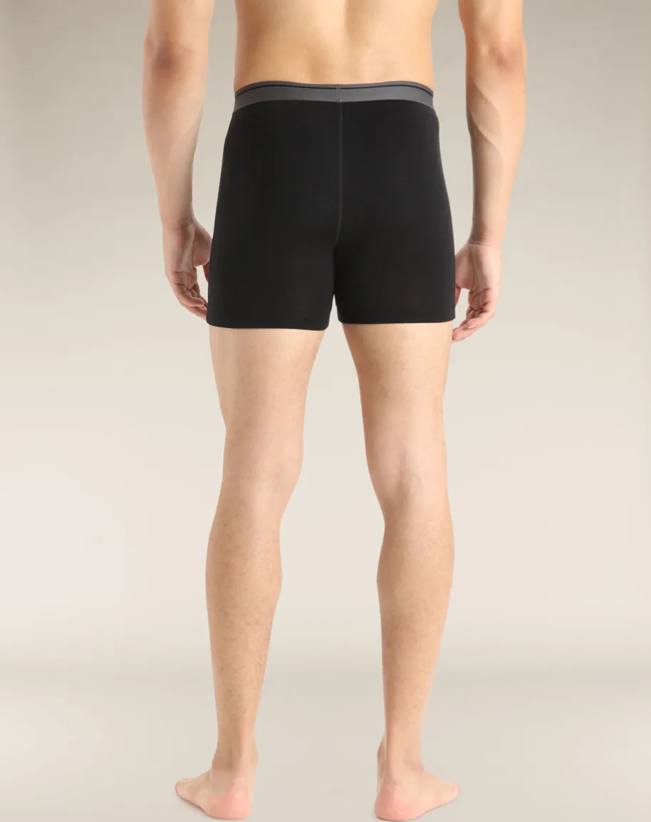 Icebreaker Men's Anatomica Boxers BLACK
