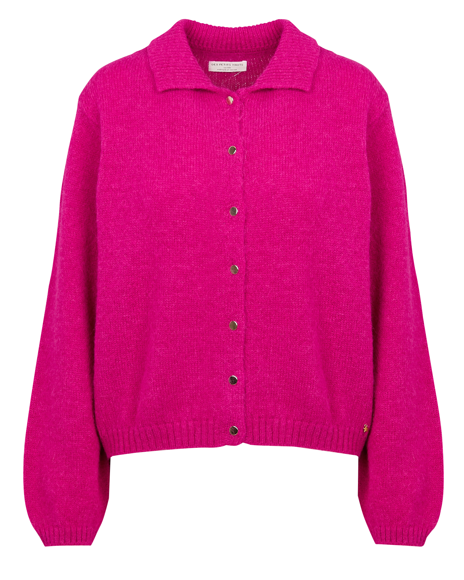 ANOUK - Gilet col classique droit en alpaga mélangé | Rose