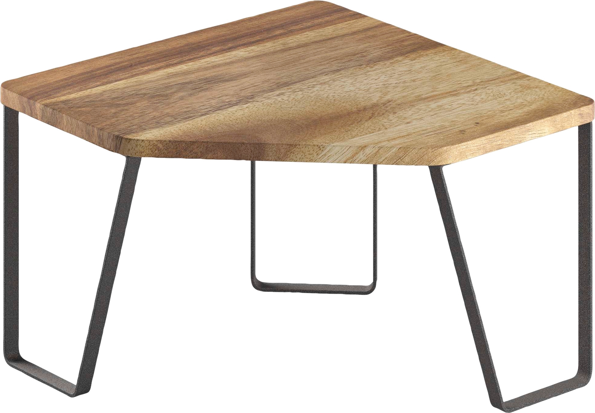Metaltex York LAVA Eckregal 1-Etage aus Akazienholz 25 x 25 x 16 cm