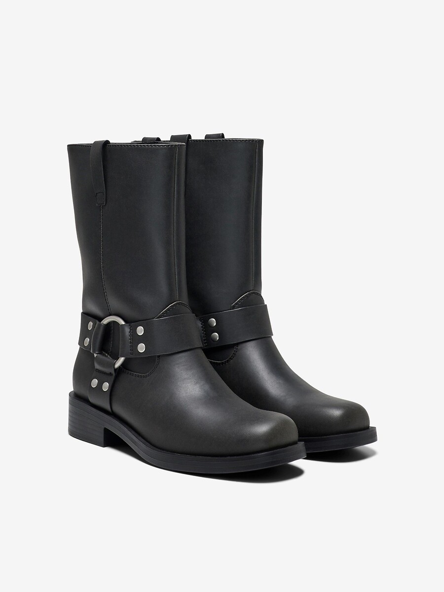SOMENTE CALÇADOS<br>Botas de cano curto estilo Biker Bax