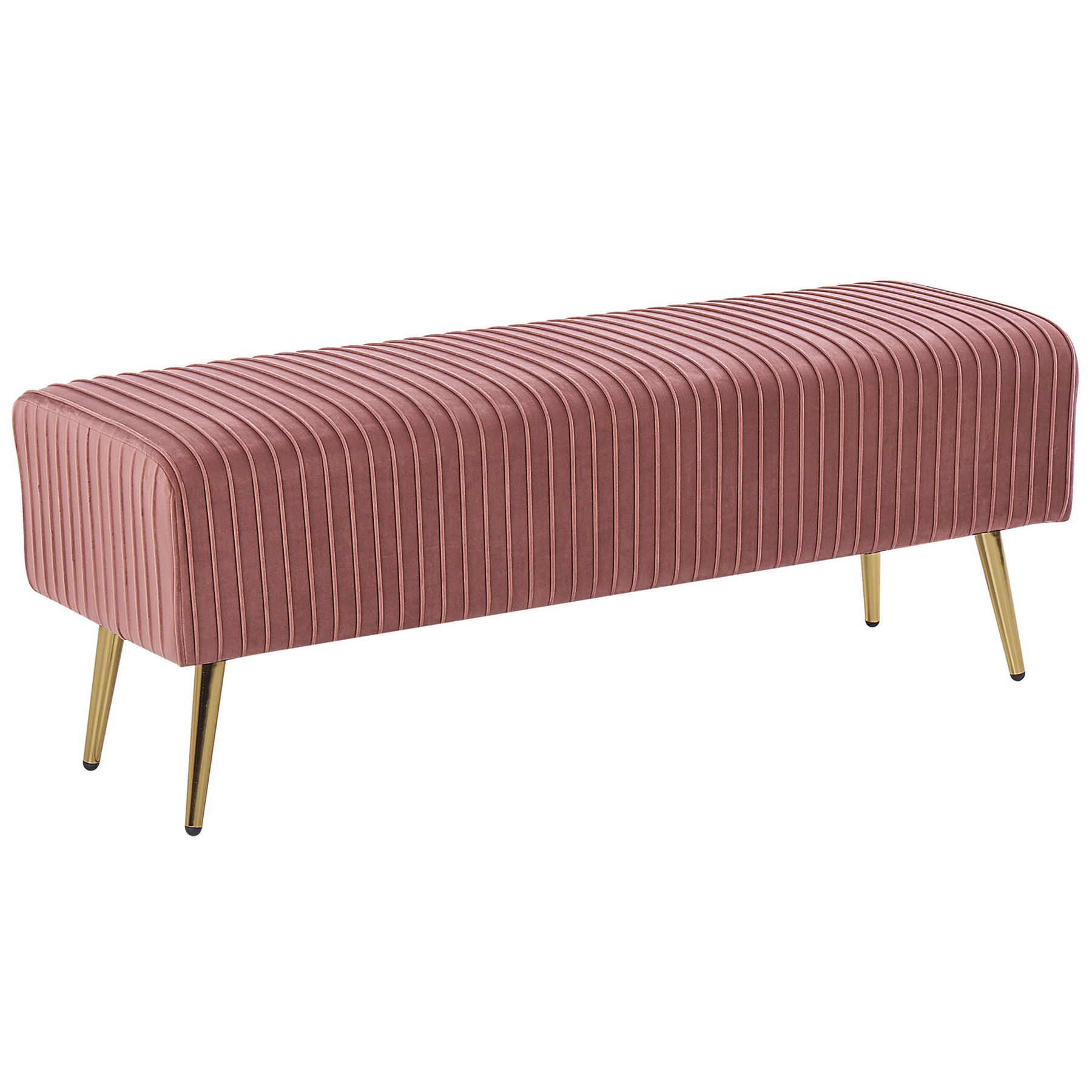 Beliani - PATERSON - Hocker - Roze - Fluweel