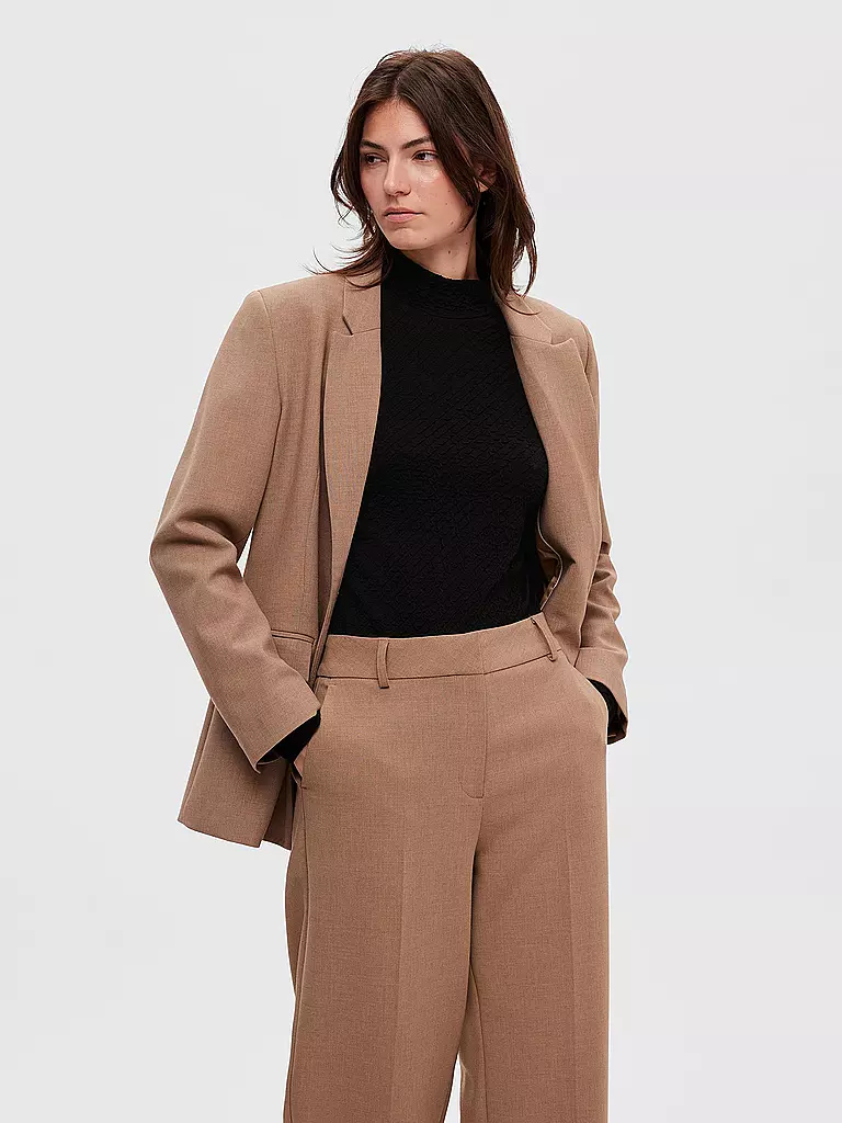 SELECTED FEMME Stehkragenshirt SLFGINNY schwarz