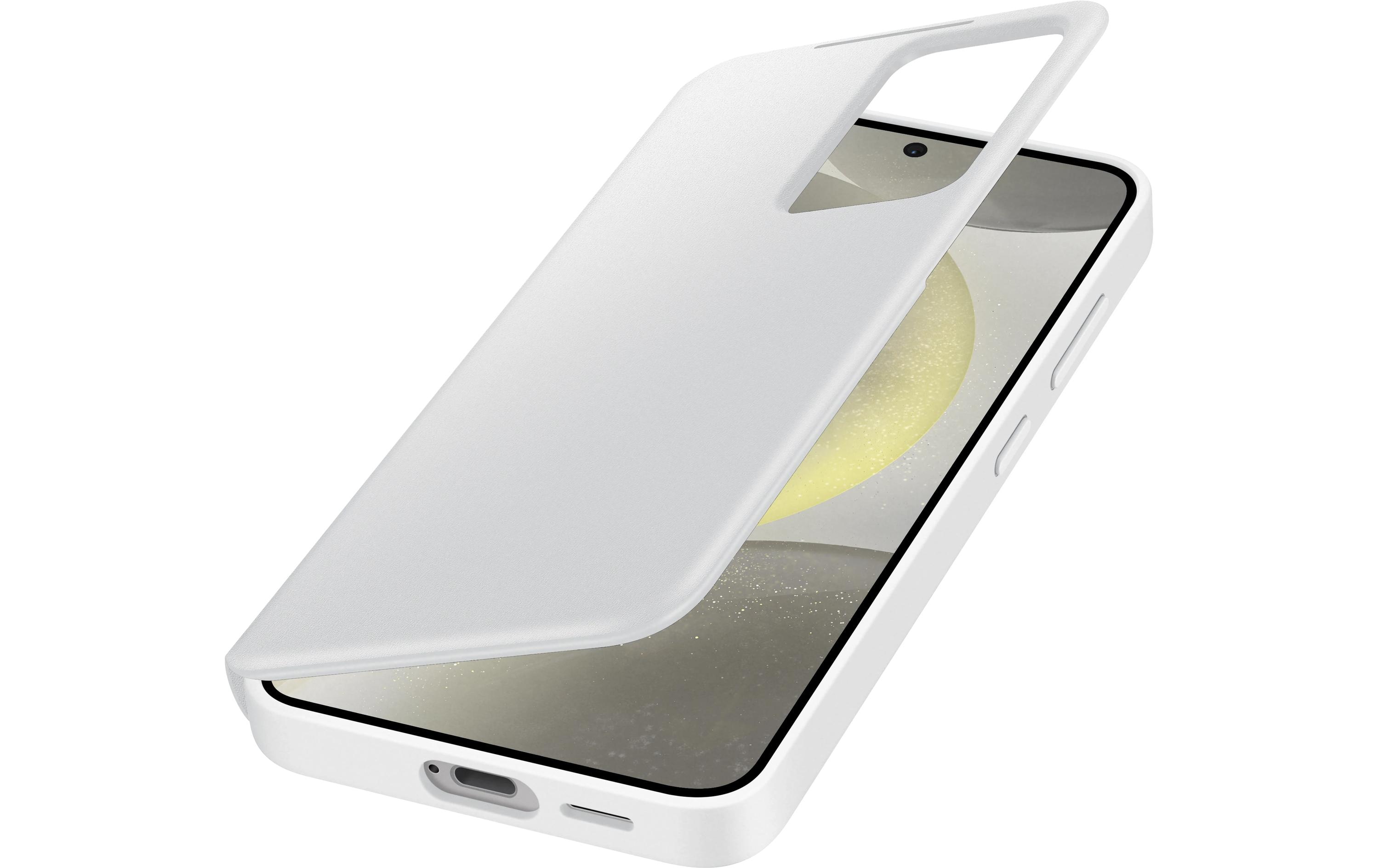 Book Cover Smart View Galaxy S24 WeissSchutzhülle mit Touch-Interface für das Samsung Galaxy S24