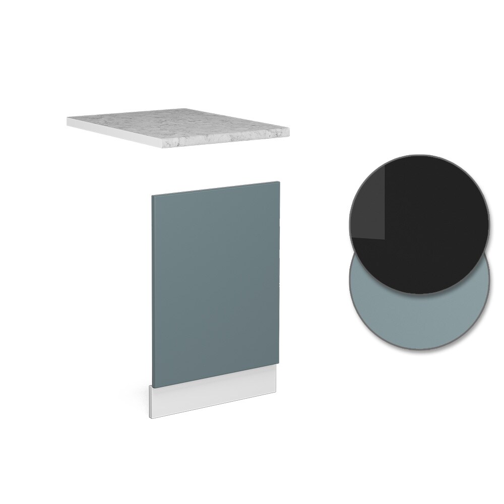 Vicco Geschirrspülerblende Küchenmöbel R-Line Solid Weiß Blau Grau 45 cm modern Arbeitsplatte