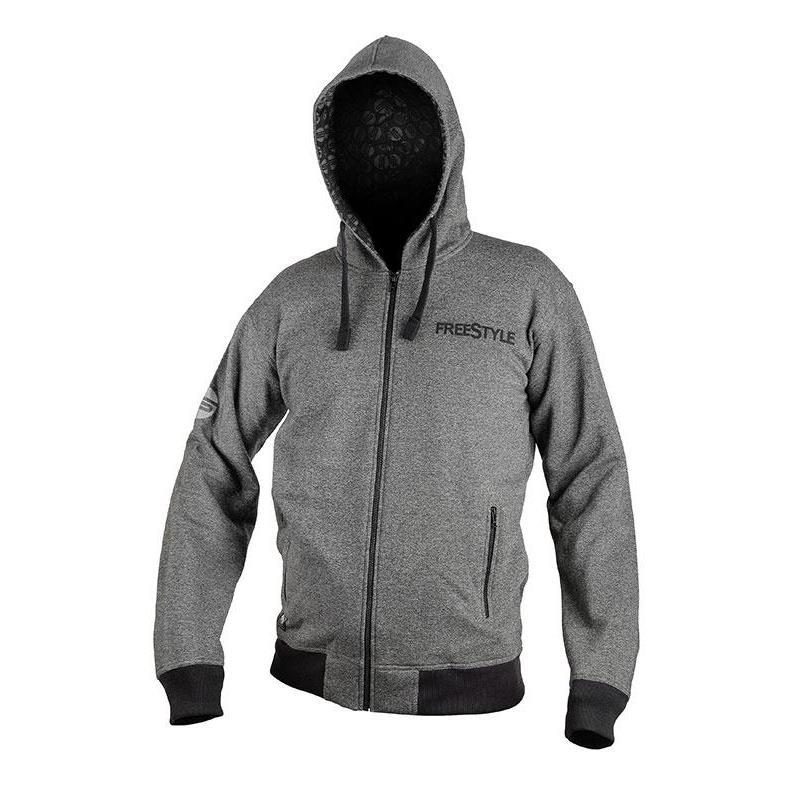 Sweat Homme Freestyle Hoodie - Gris/Noir