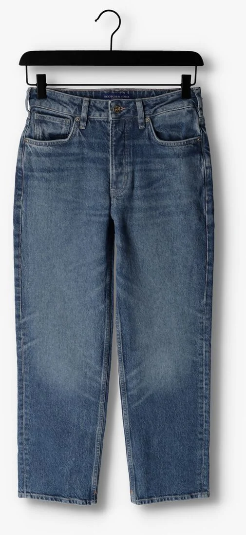 SCOTCH & SODA blauwe scotch & soda straight leg jeans seasonal essentials the sky straight jeans - windcatcher