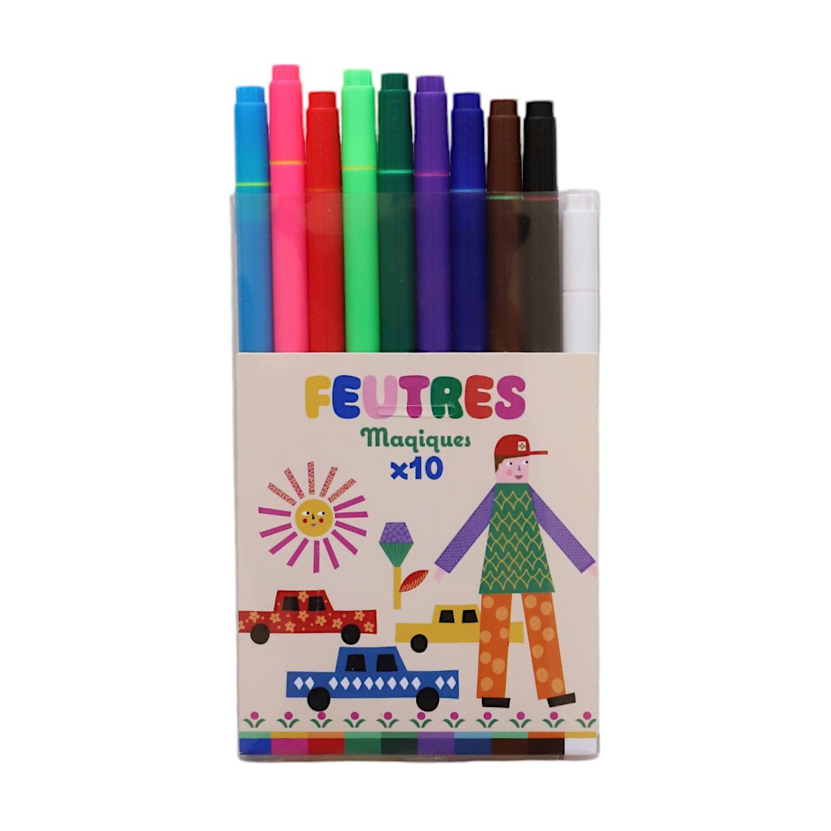 Boîte de 10 feutres magiques Mercredi et Patati