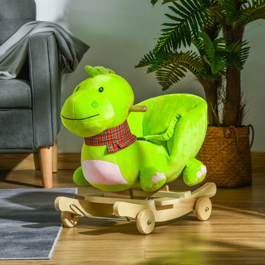 HOMCOM Schaukeltier als Drache grün