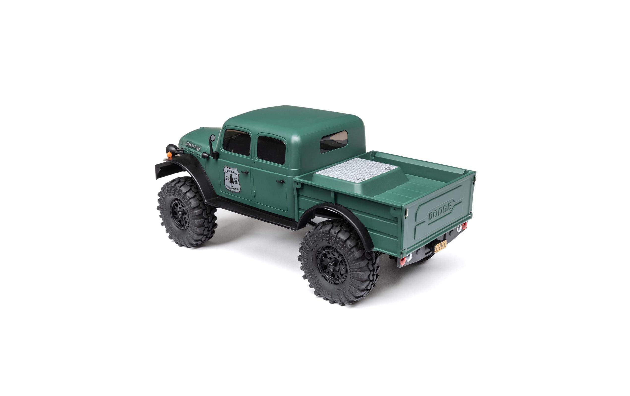Scale Crawler SCX24 Dodge Power Wagon Grün, 1:24, RTR<br>Kleiner 4wd Rock Crawler mit 4-Türiger Powerwagon Karosserie
