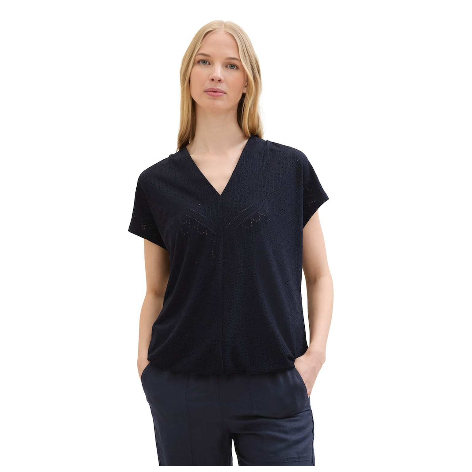 Tom Tailor T-shirt ajour v-neck