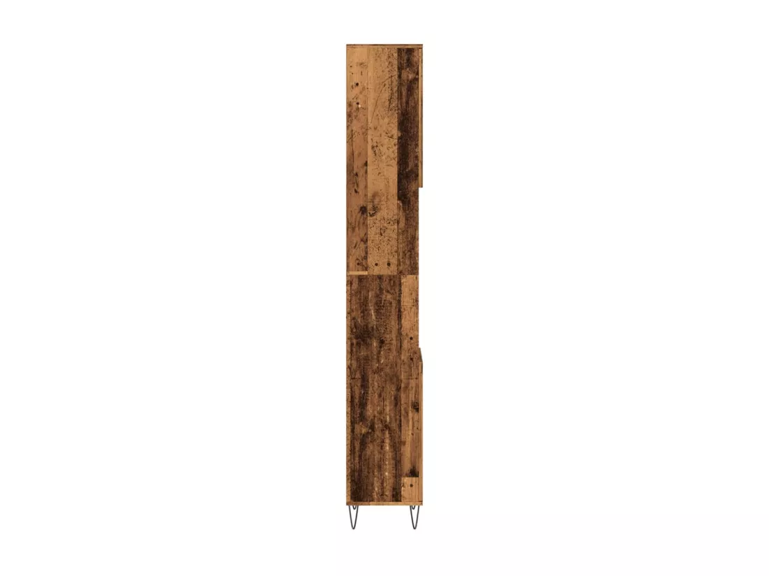 Armoire de salle de bain vieux bois 30x30x190cm bois ingénierie