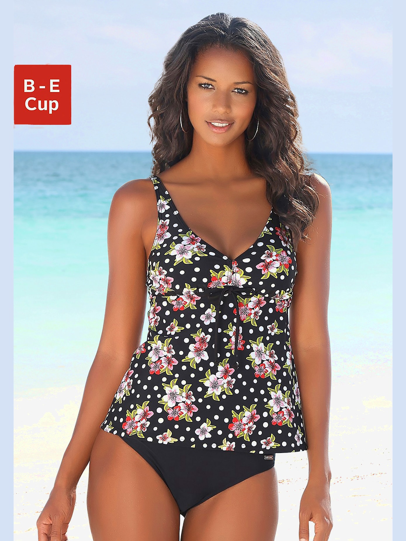 Tankini à armatures coupe évasée affinante