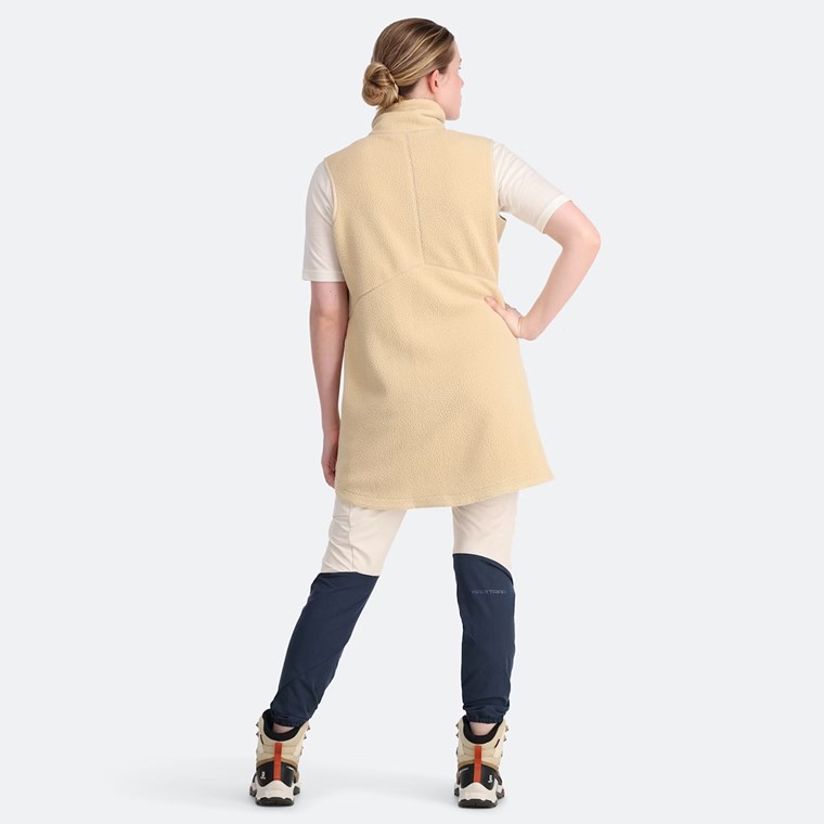 Kari Traa Sanne Pile Vest Long Light Beige