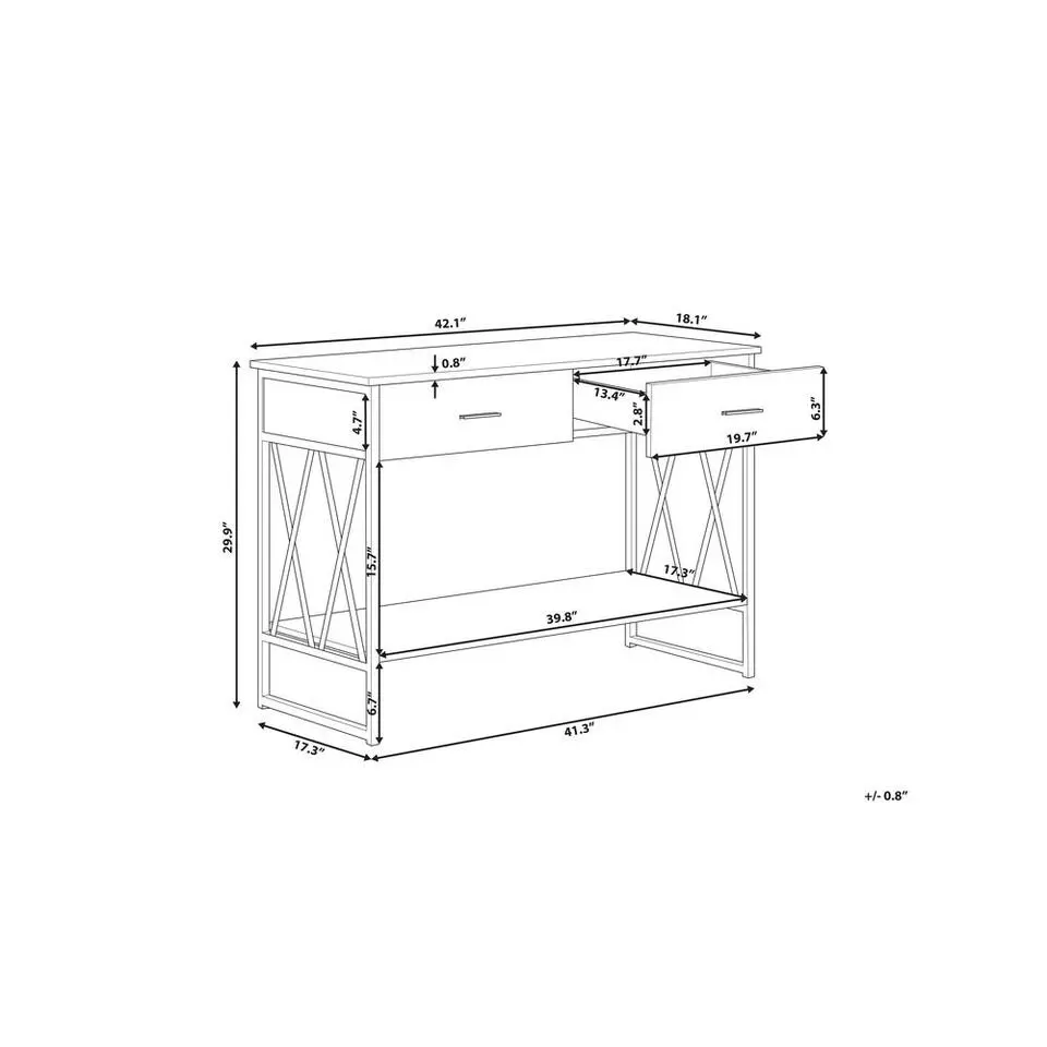 AYDEN - Consoletafel - Donkere houtkleur - MDF