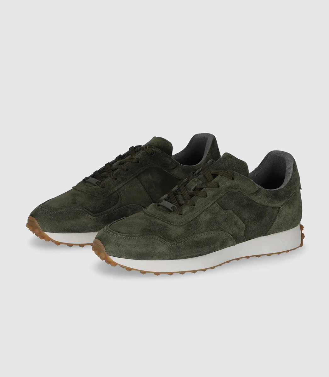 Sneakers en cuir kaki OTTO
