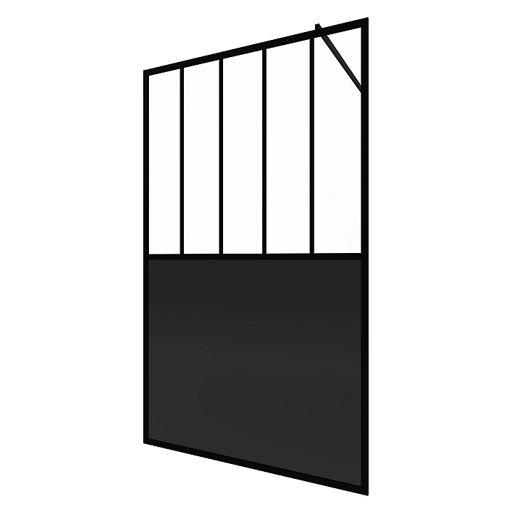 Paroi de douche à l'italienne Galedo Black Indus transparent 120cm