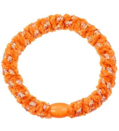 Kknekki Haargummi - Orange Velours m. Glitzer