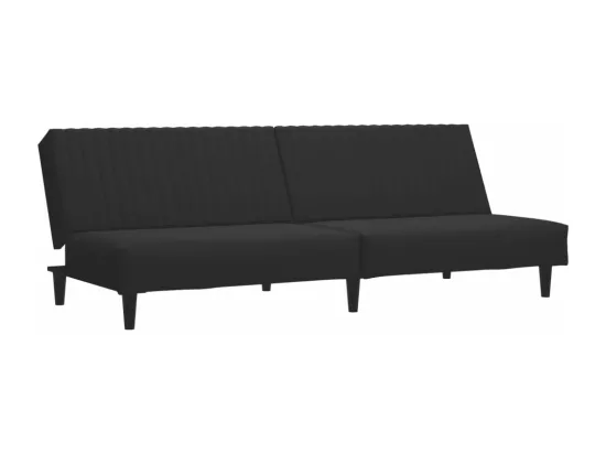Ensemble de canapés 2 pcs noir velours