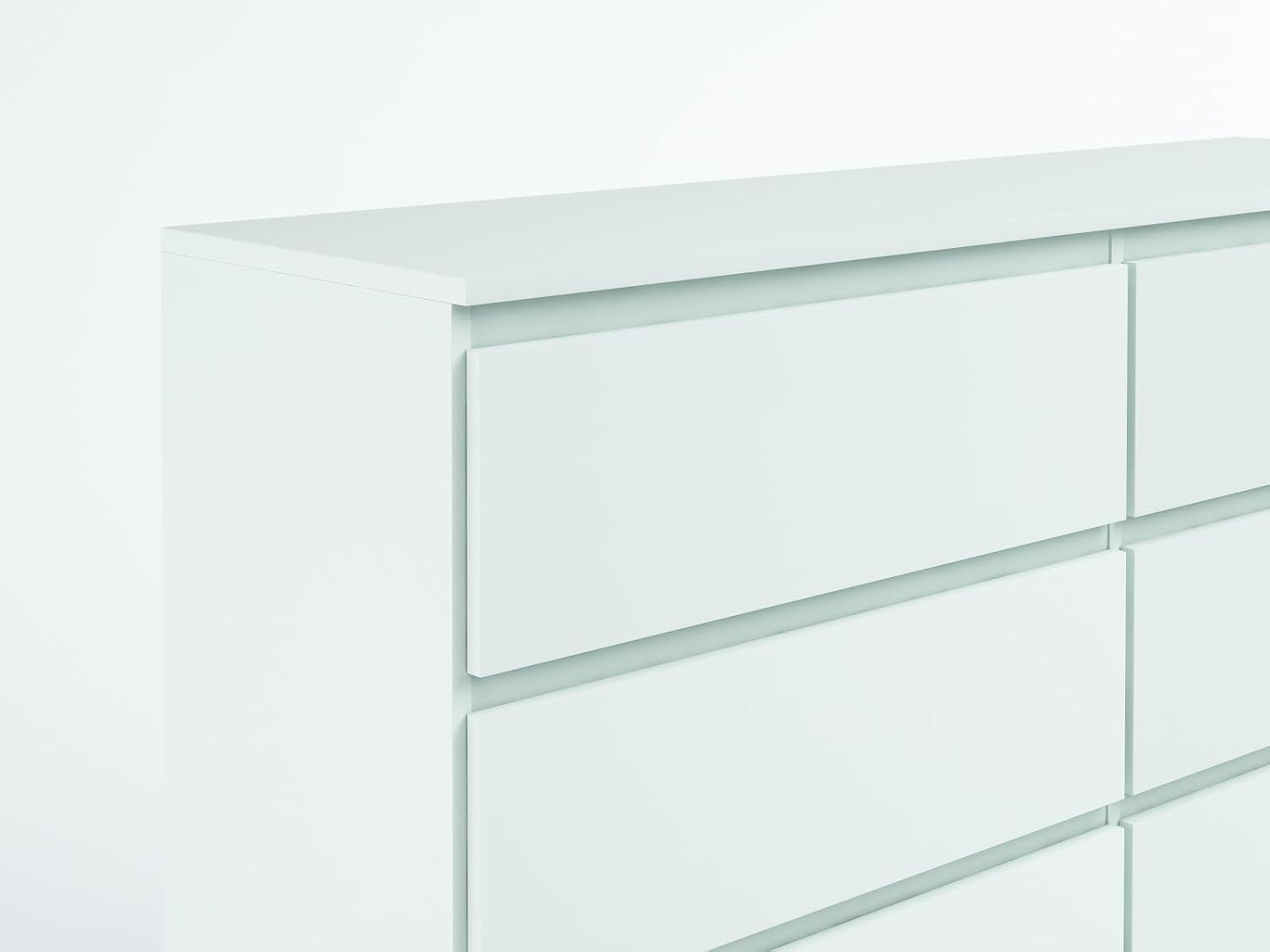meble masztalerz Kommode Weiss Matt mit 8 Schubladen - 120 x 101,5 x 39 cm - Sideboard Wohnzimmer, Schlafzimmer - Schubladenschrank - Komodenschrank