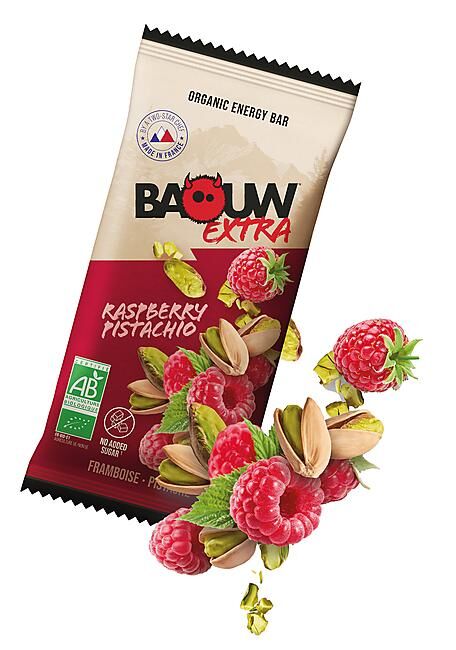BAOUW - BARRE EXTRA BIO FRAMBOISE PISTACHE  50 G