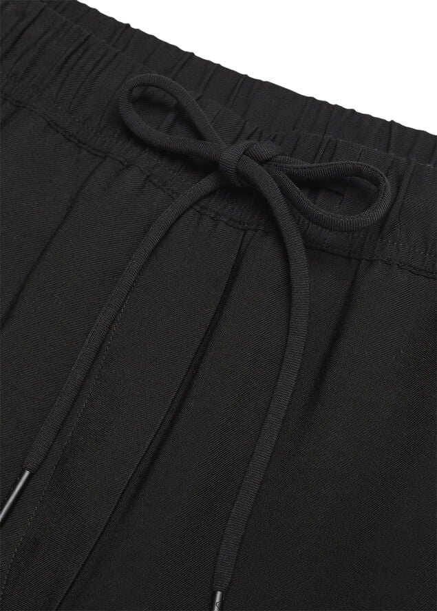 MANGO Flowy straight-fit trousers with bo Black
