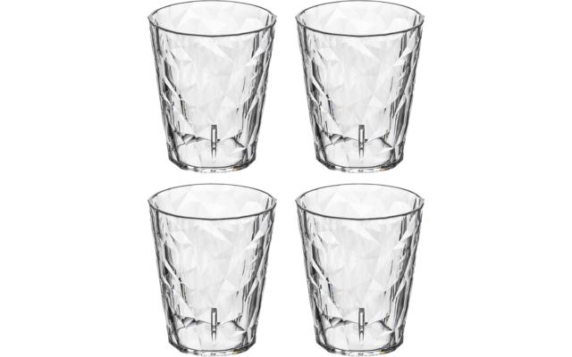 Koziol 4er-Set Superglas 250ml CLUB No. 1
