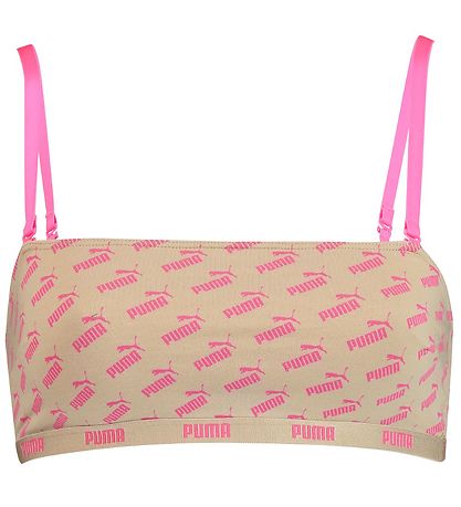Puma Top - Bandeau - Beige m. Logo