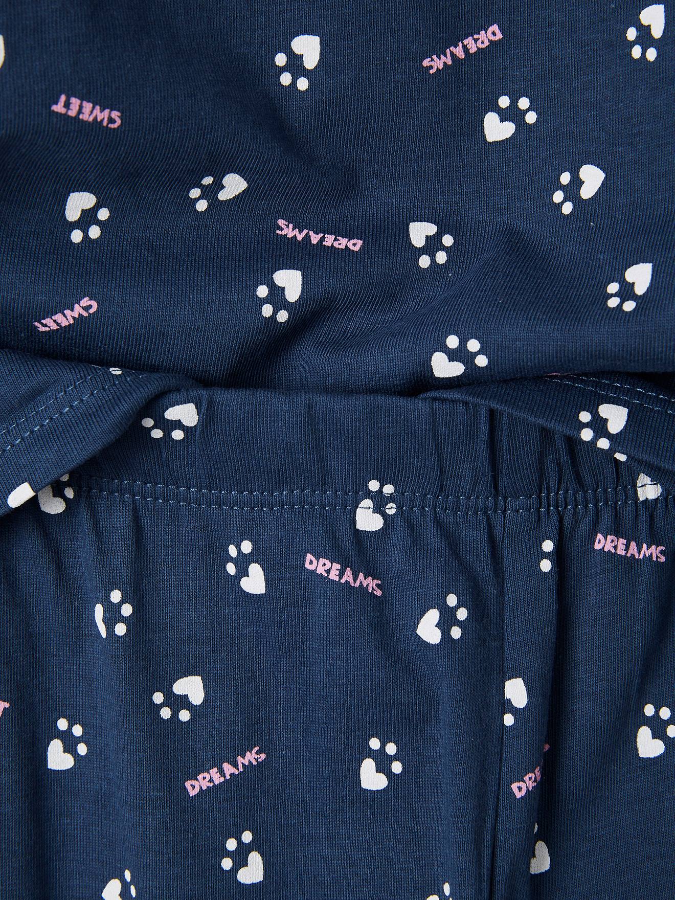 Conjunto de 2 pijamas de panda, branco claro liso com estampas, para meninas.