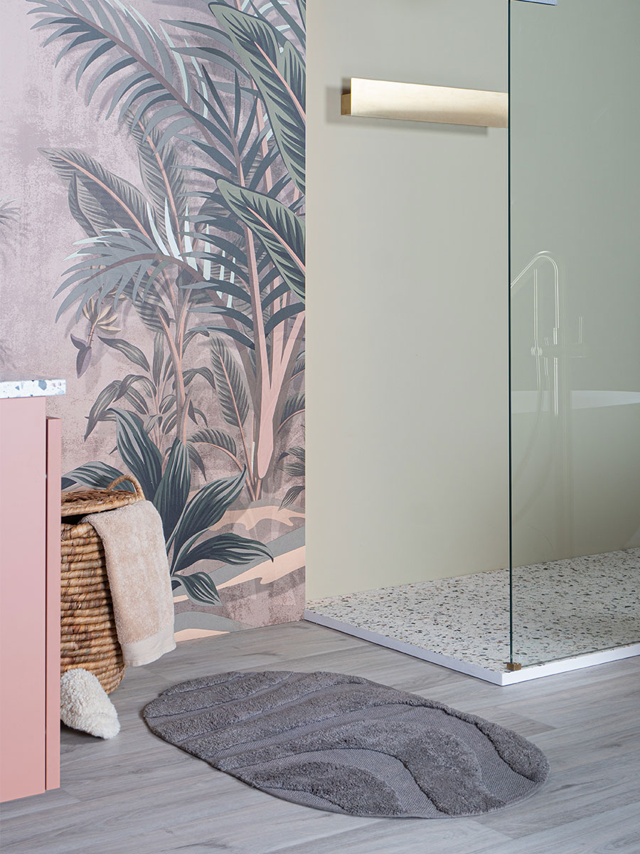 Badmat Beau – Grey Ovaal 50 x 80 cm