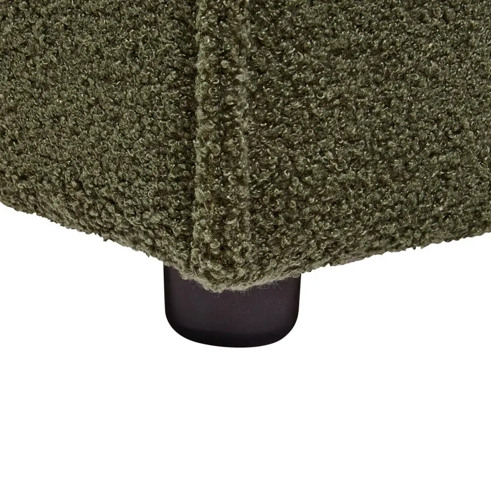 LINARDS - Bed - Donkergroen - 180 x 200 cm - Bouclé