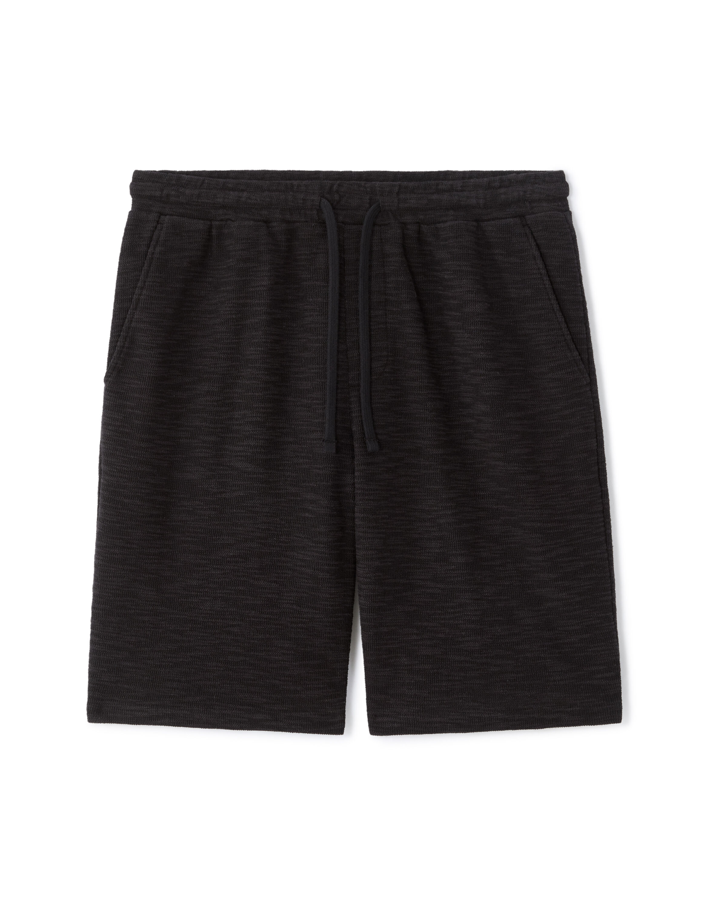 Bermuda regular effet bouclette - noir
