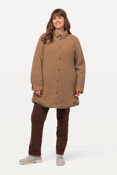 Wendejacke, Stepp/Teddy, Hemdkragen, Druckknöpfe