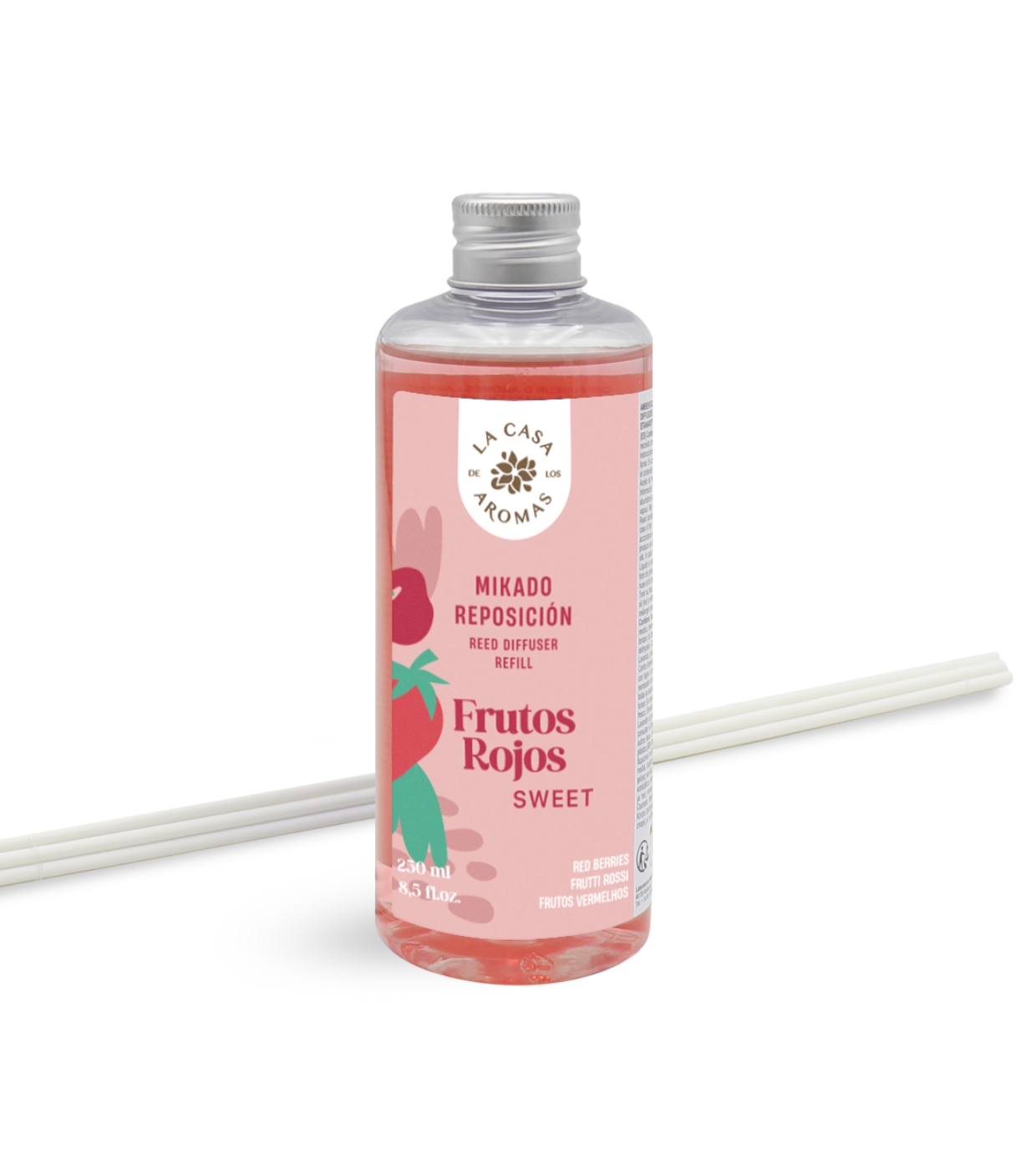 La Casa de los Aromas - Refil de ambientador Mikado 250ml - Frutas Vermelhas Doces