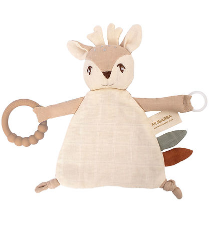 Filibabba Schmusetuch m. Beißring - Das Hirschtier Fawn