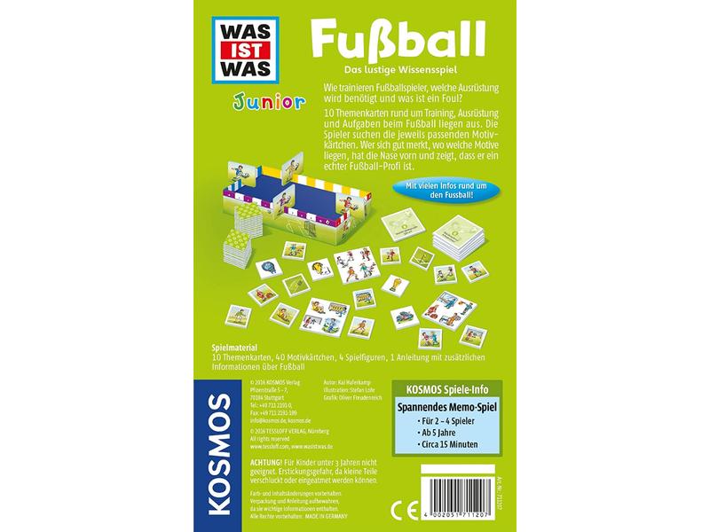 Kosmos Kinderspiel Was ist Was Junior: Fussball Das lustige Wissensspiel
