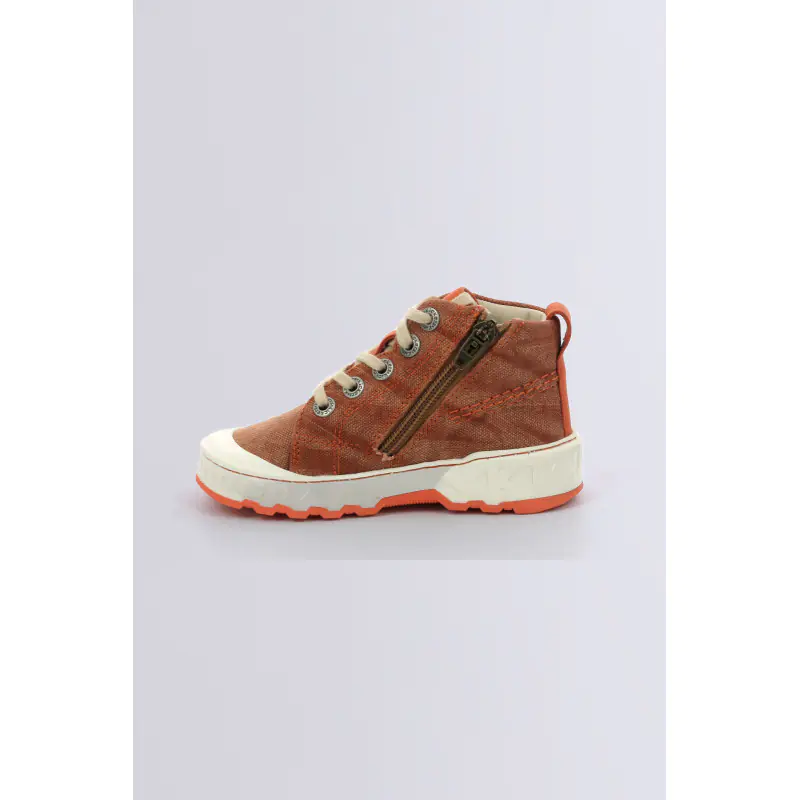 KICKRUP CAMEL ORANGE SNEAKERS HAUTES Textile Garçon