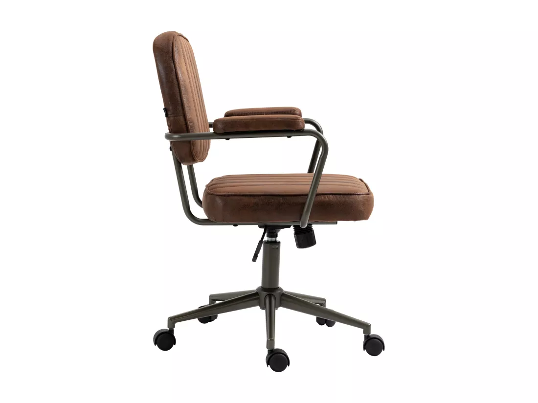 Chaise de bureau - Similicuir - Cognac - Natrona