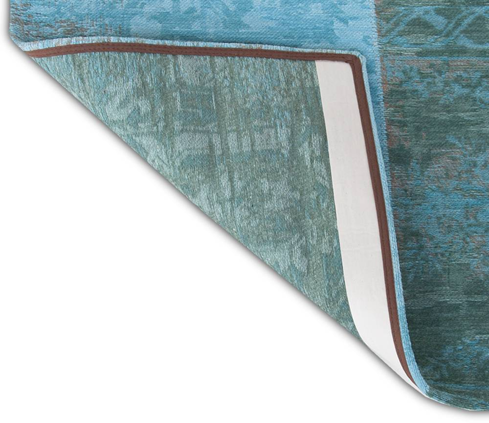 Louis de Poortere vloerkleed - Vintage Patchwork Azur 8015 - 170 x 240 cm