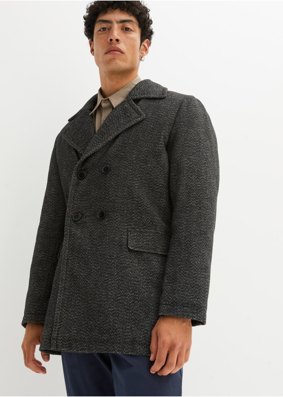 Veste caban en imitation laine