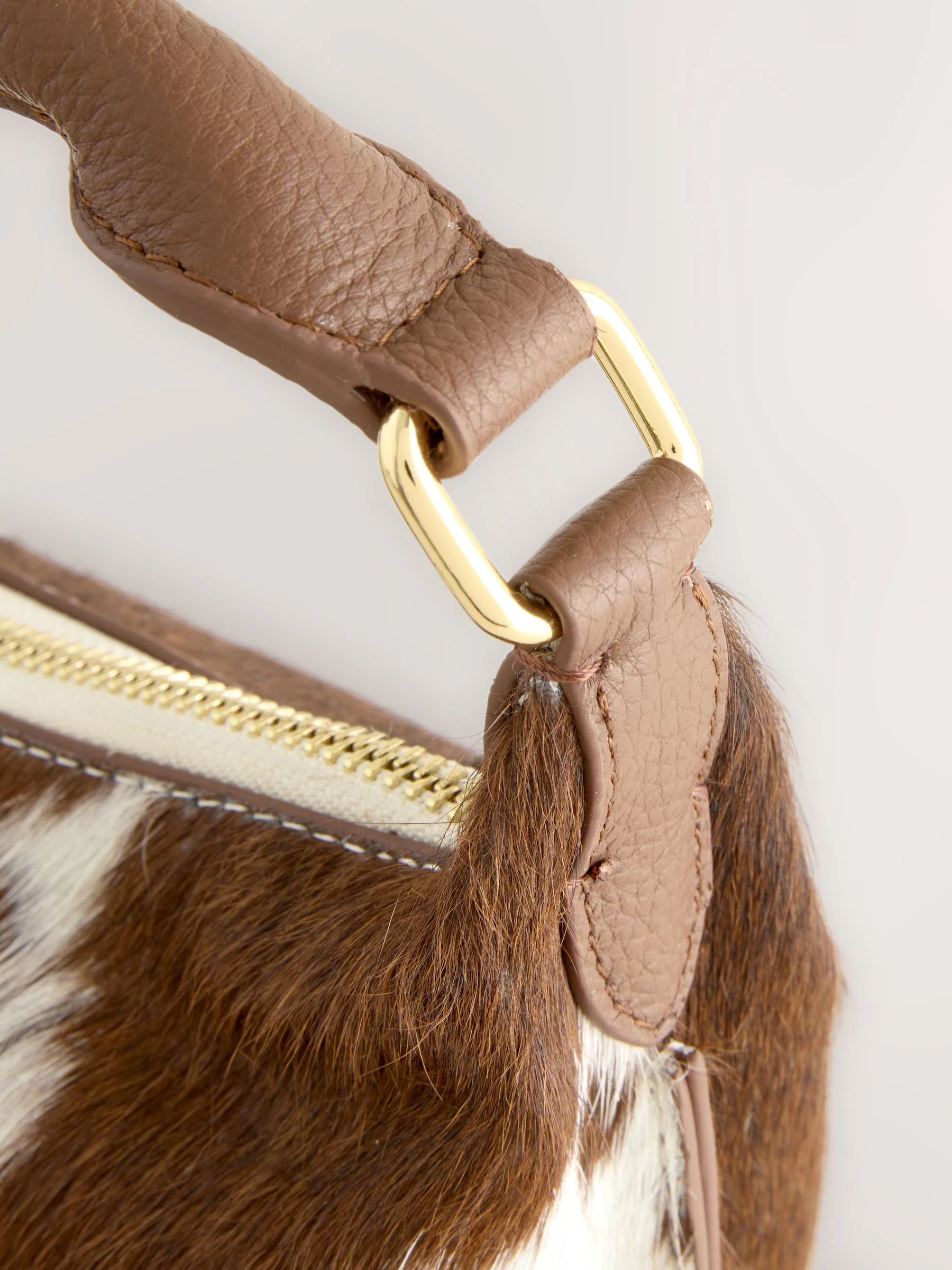 Animal - Leather Scooped Hand Held Bag