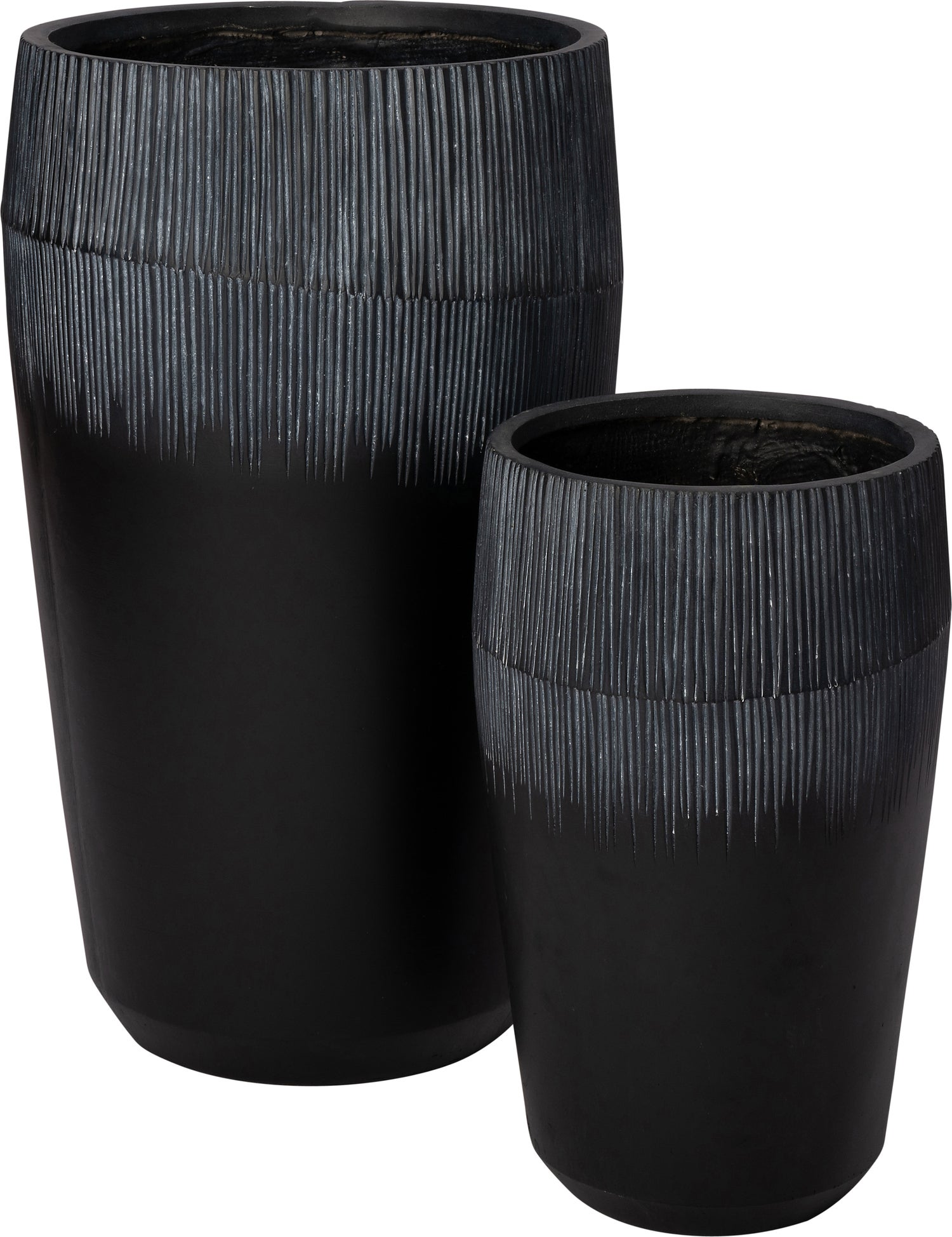 Intratuin bloempot Two tone grijs D 33,5 H 54 cm