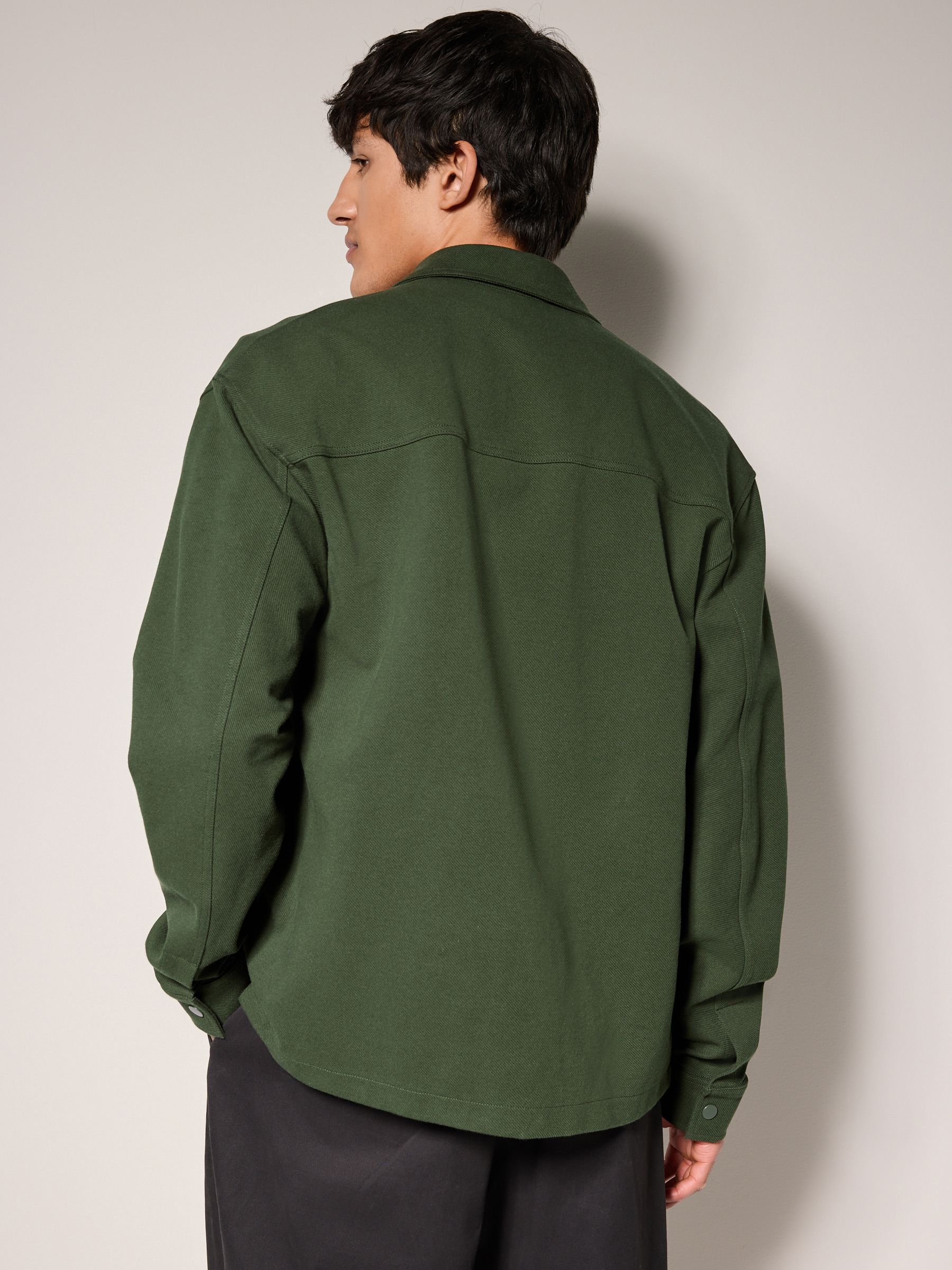 Donkergroen - Popper Shacket