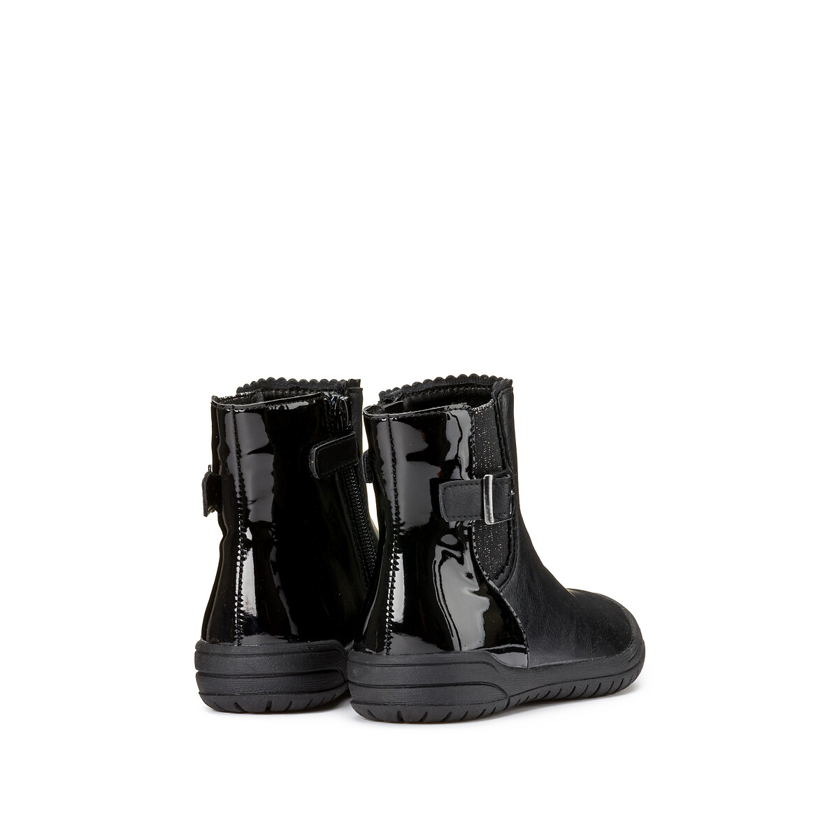 COLEÇÃO LA REDOUTE<br>Botas de cano curto com zíper, elástico e lantejoulas