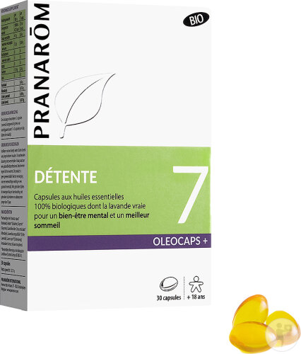 Pranarôm Oleocaps+ Détente 7 Bio 30 Capsules