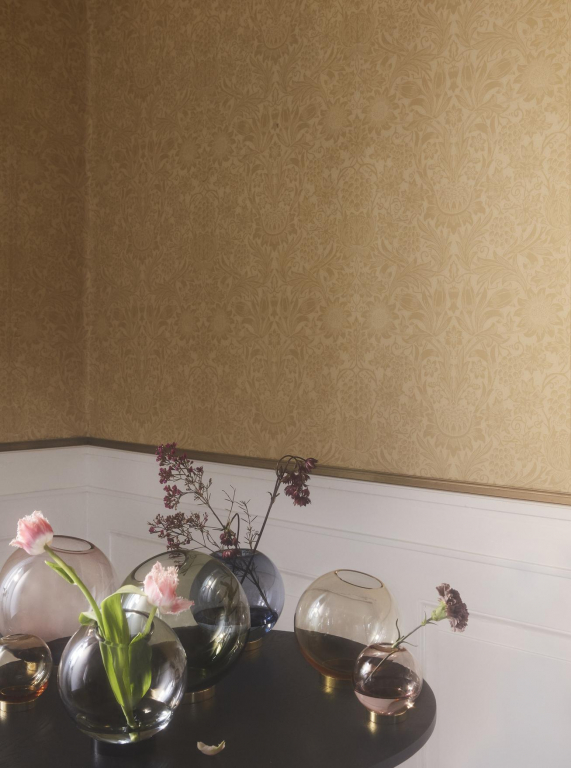 AYTM Globe vaas 17 amber/goud